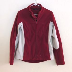 Oakley Fleece Jacket Red White Color Block - Size S